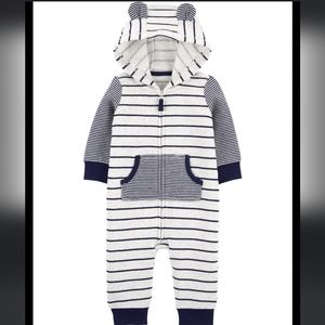 Carter's Warm Striped One-Piece Jumpsuit Size 24m